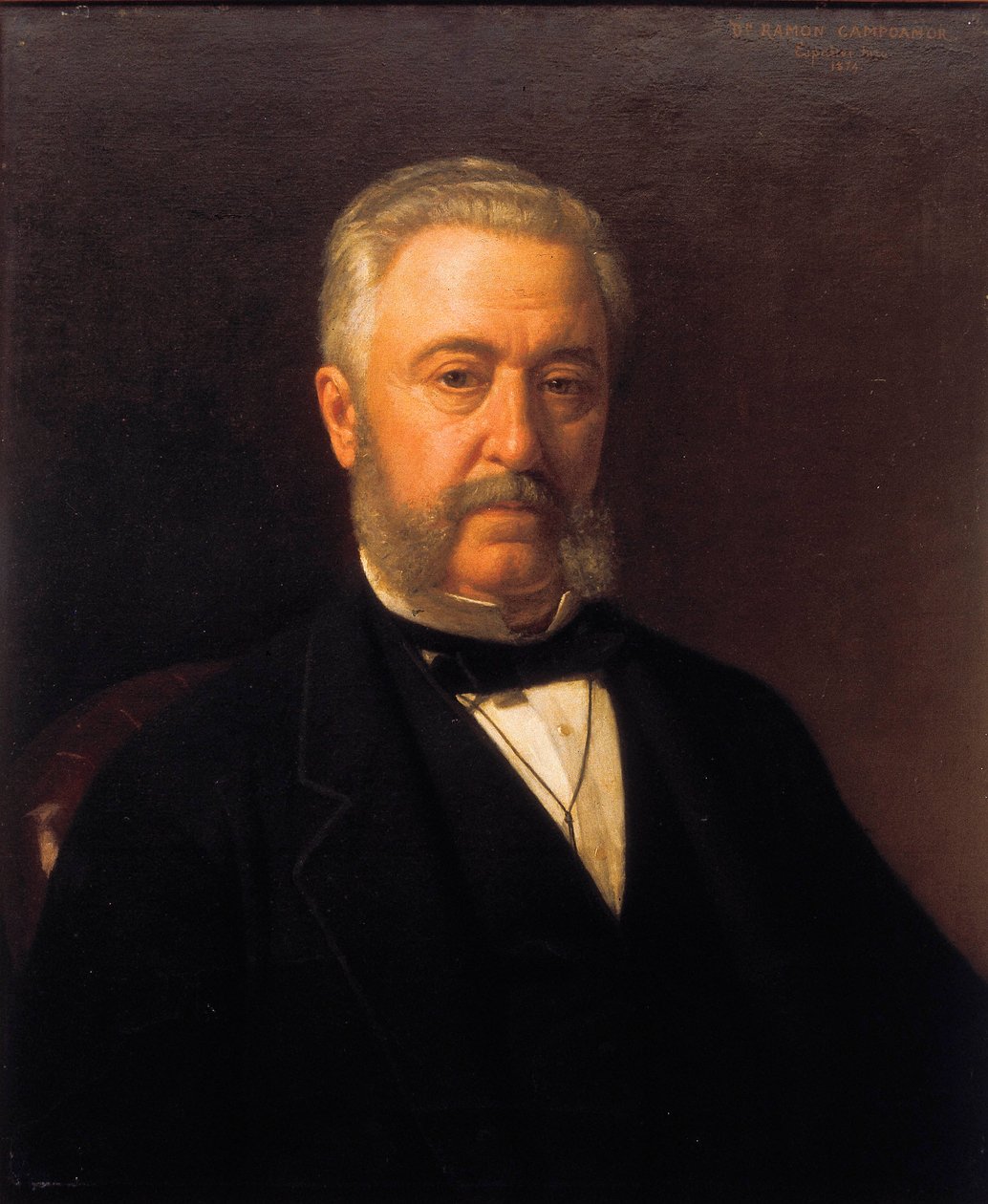 Porträtt av Ramon Campoamor (1817-1901), romantisk poet. Målning av Joaquin Espalter y Rull (1809-1880). Annees 1870. Madrid Atheneum. av Joaquín Espalter y Rull