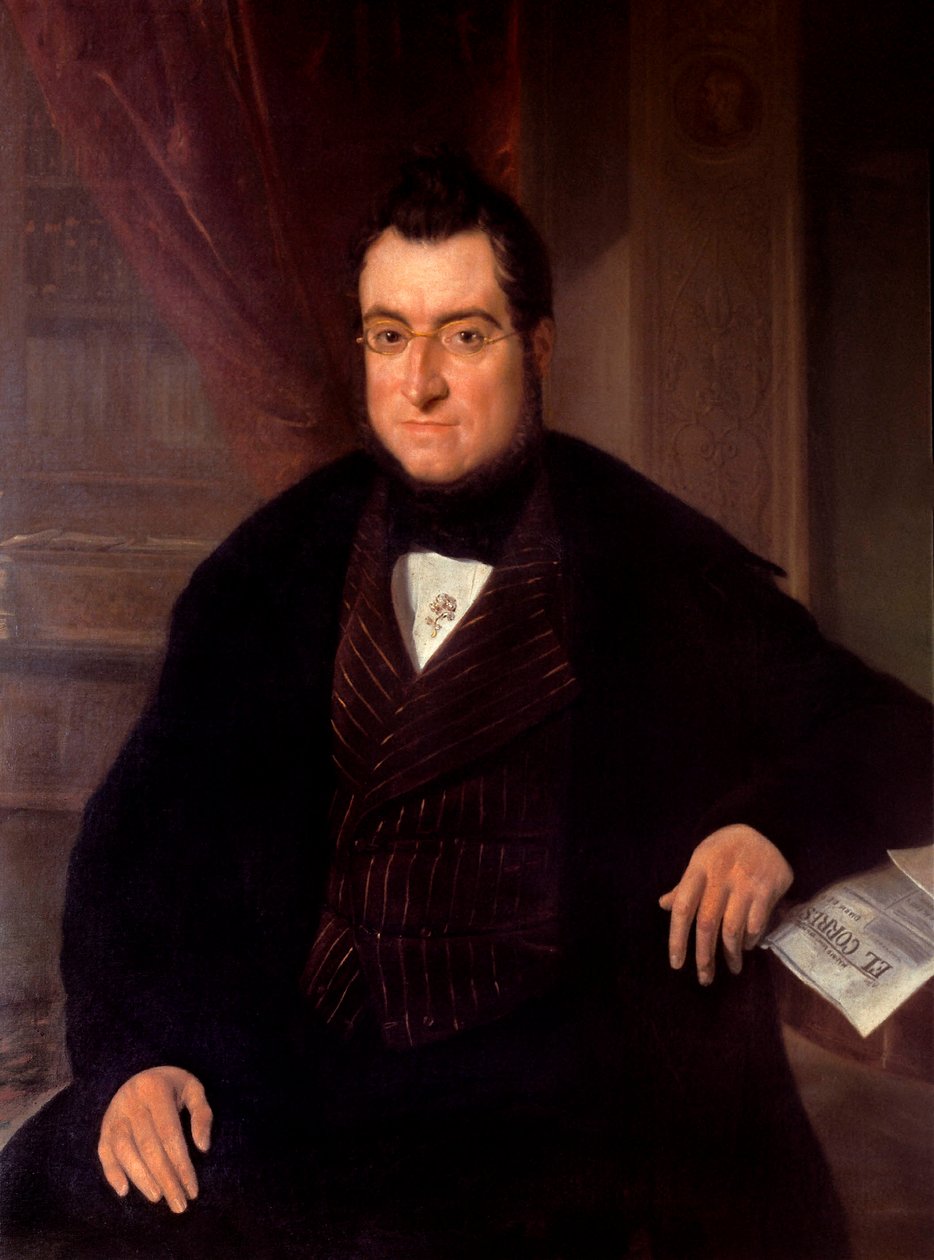 Porträtt av författaren och ekonomen Bonaventura Carles Aribau (1798-1862) av Joaquín Espalter y Rull