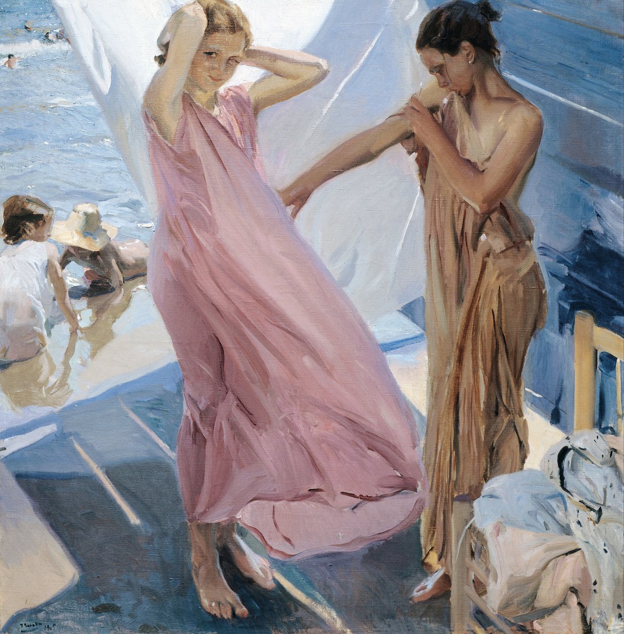 Efter badet, Valencia av Joaquín Sorolla