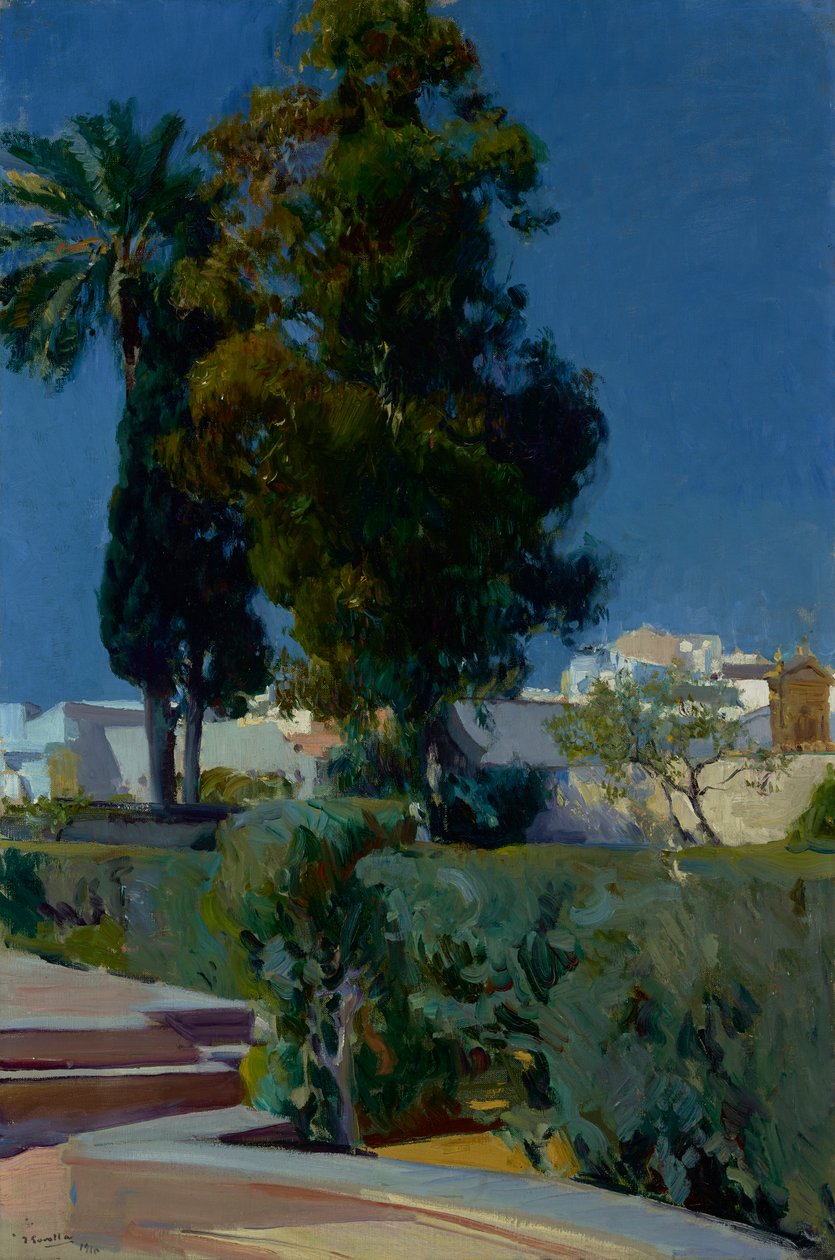 Trädgårdens hörn, Alcazar, Sevilla, 1910 av Joaquín Sorolla