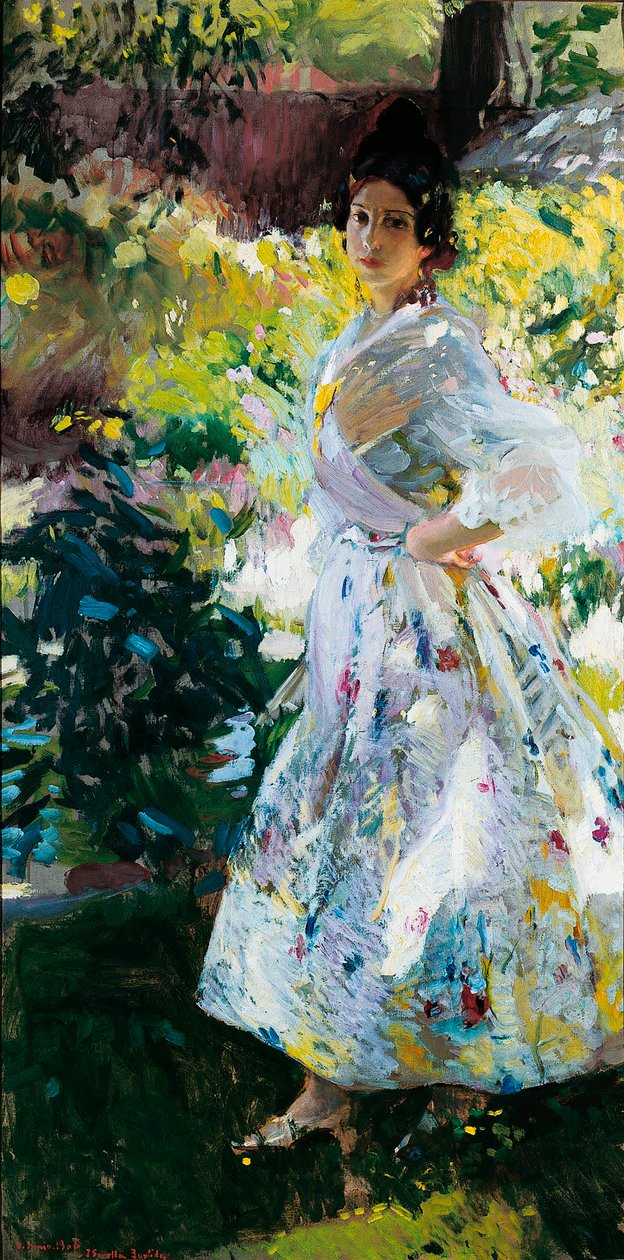 Maria i valenciansk bondedräkt (Maria klädd som en valenciansk bonde) av Joaquín Sorolla