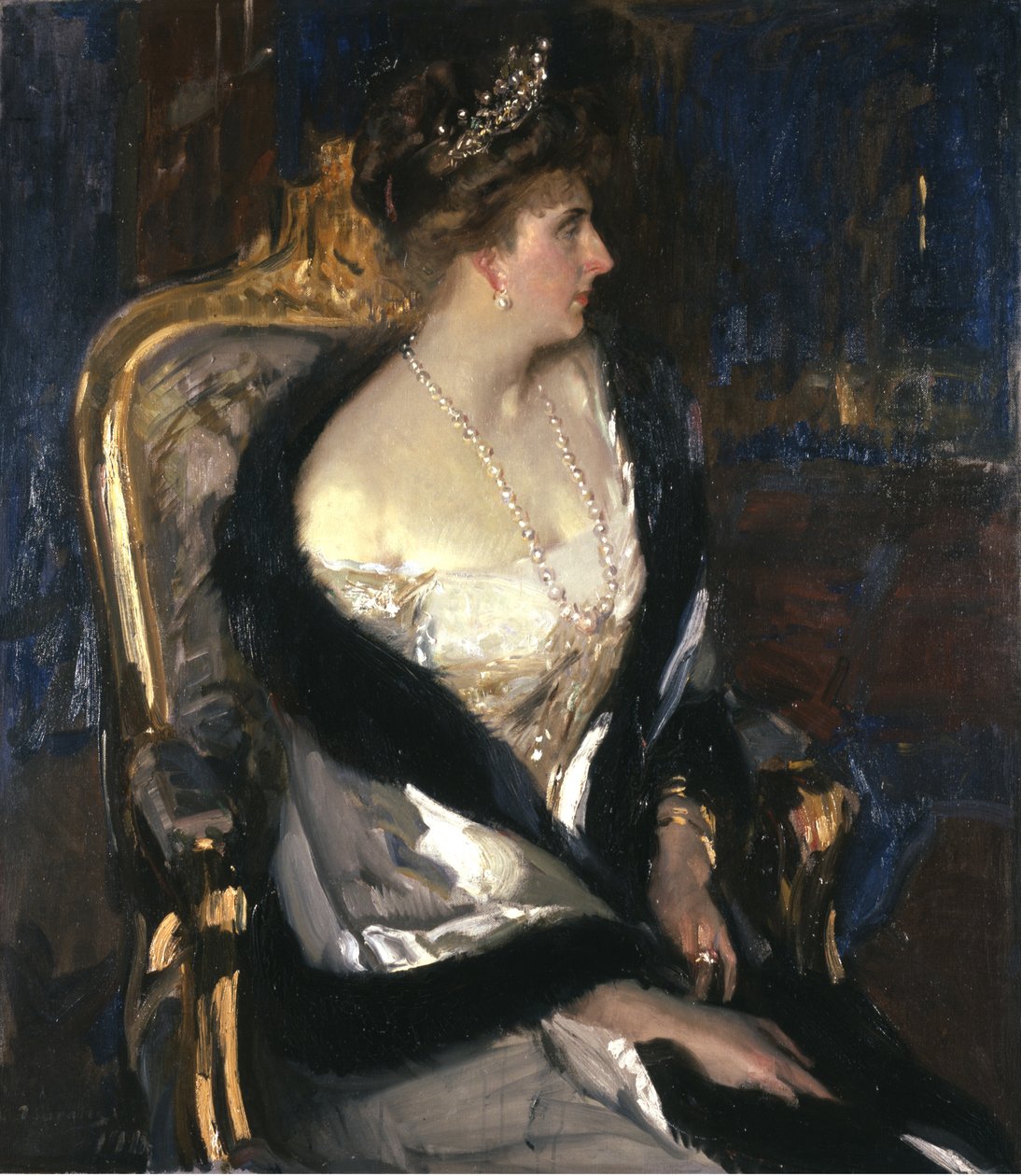 Drottning Victoria Eugenie av Spanien 1887-1969, 1911. av Joaquín Sorolla