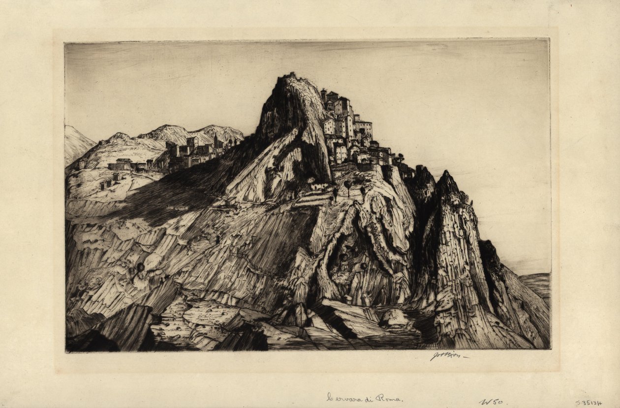 Cervara di Roma (gravyr och torrnål) av Job Nixon