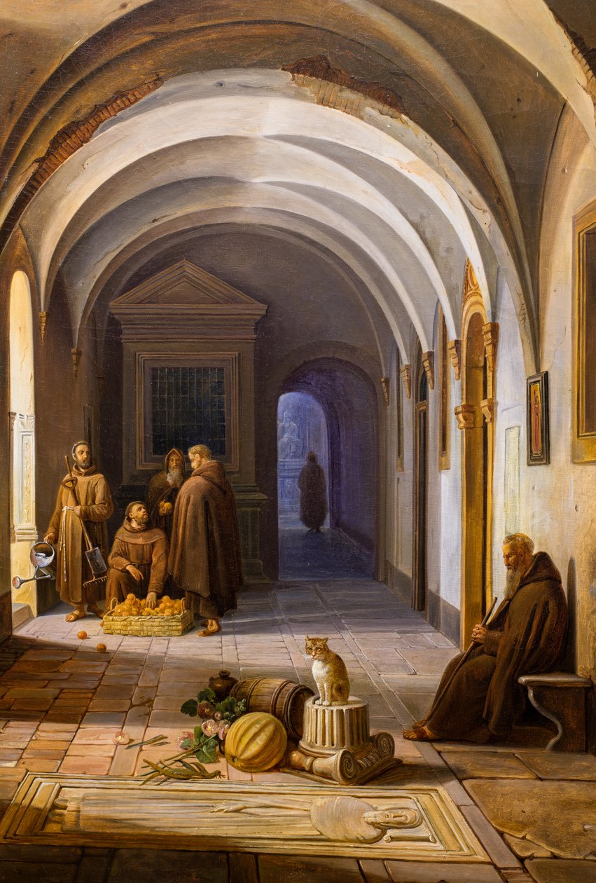 Franciskanermunkar i klostret Santa Maria d