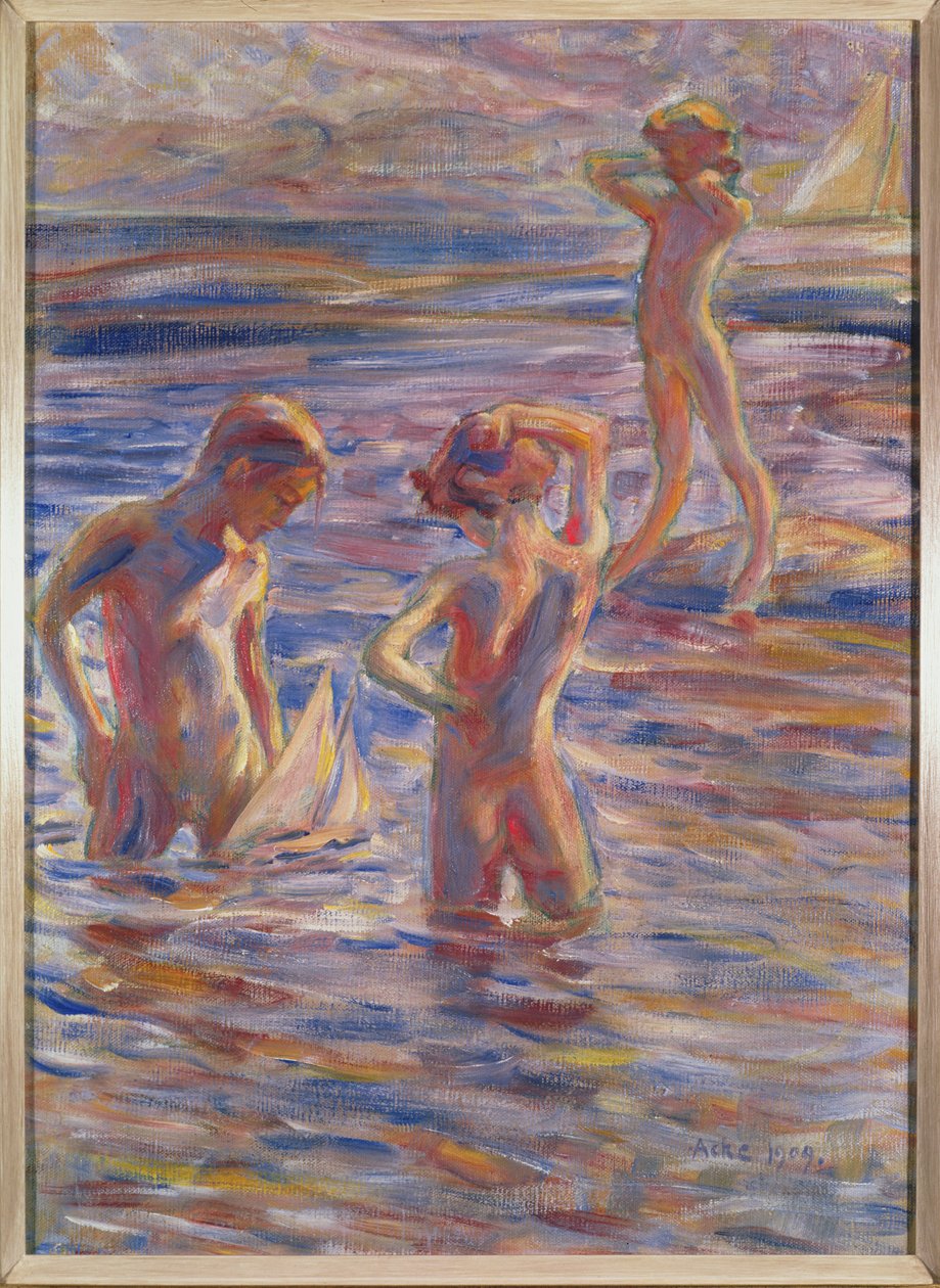 Den lilla segelklubben, 1909 av Johan Axel Gustav Acke