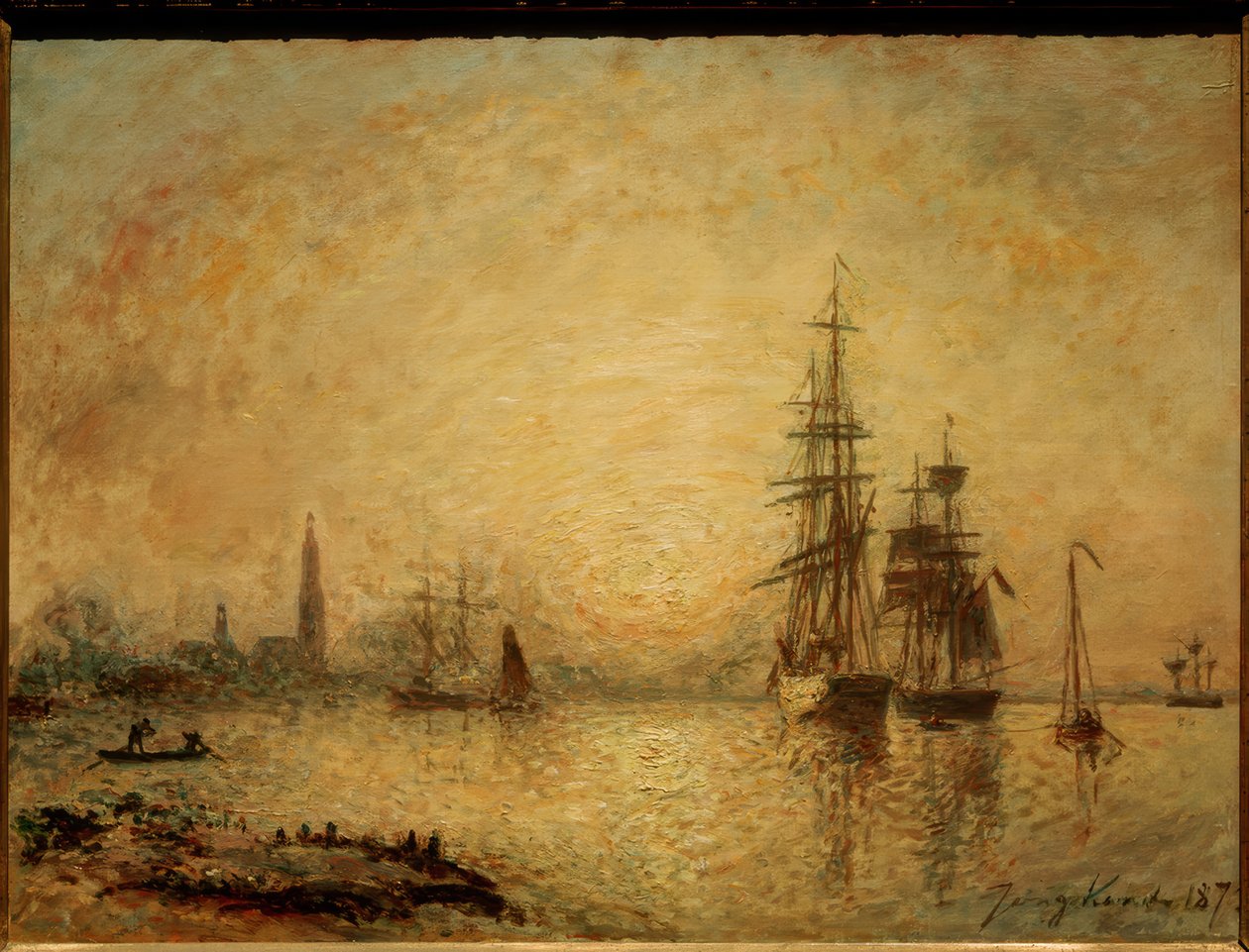 Utsikt över Antwerpen av Johan-Barthold Jongkind