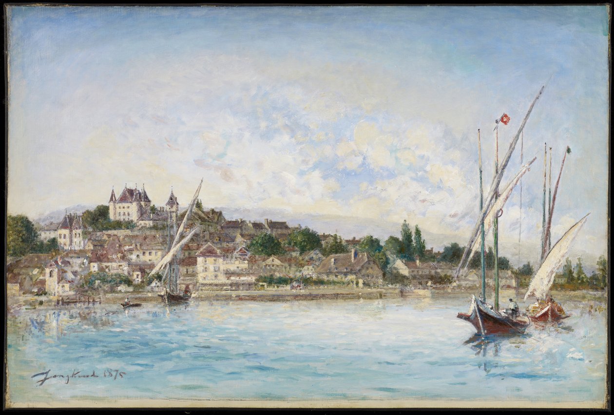Landskap från Lake Leman till Nyon, 1875 av Johan Barthold Jongkind