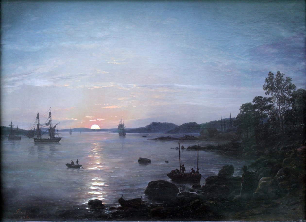 Fjord nära Holmestrand av Johan Christian Dahl