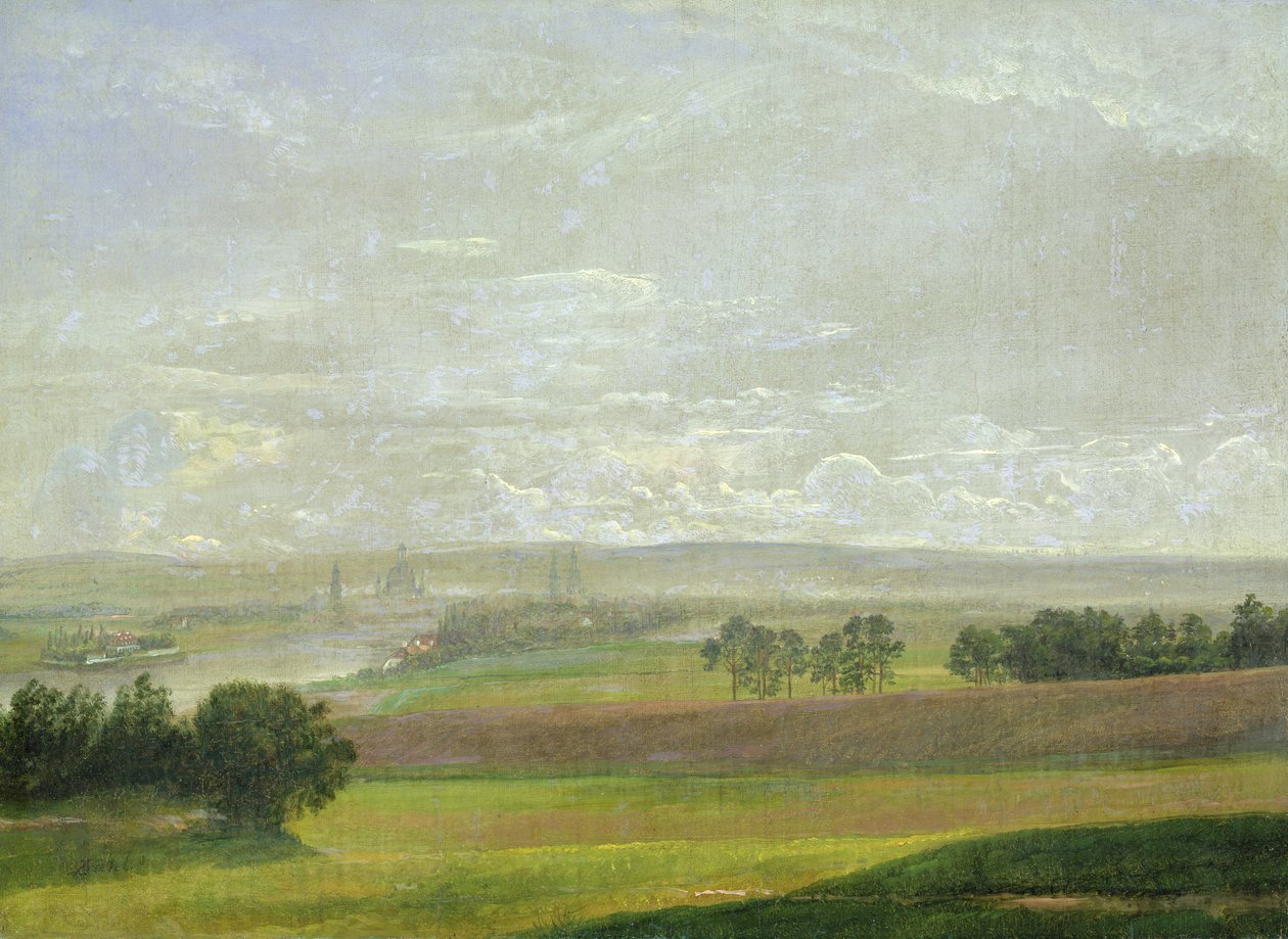 Elbedalen nära Dresden av Johan Christian Dahl