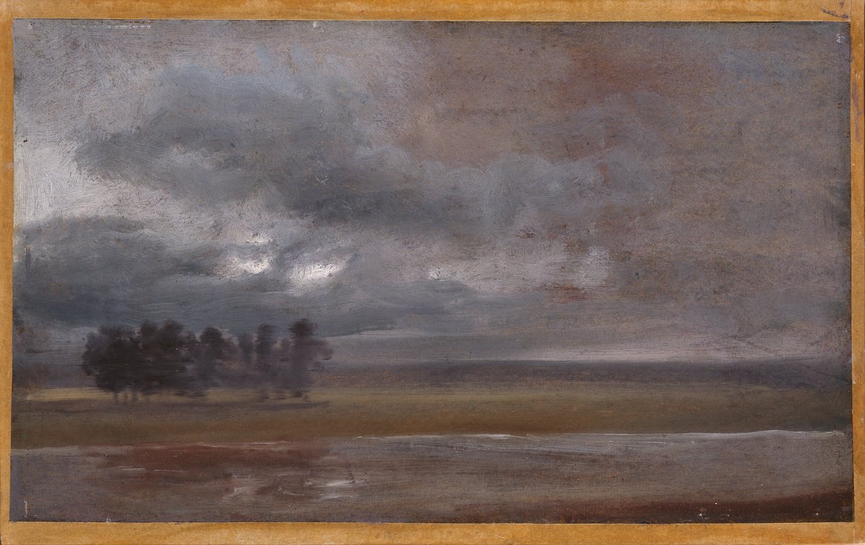 The Elbe in Rain av Johan Christian Dahl
