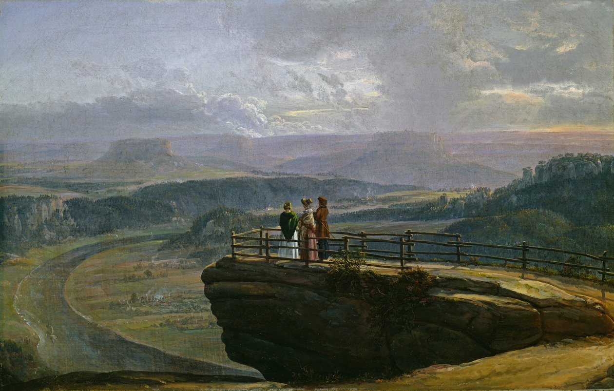 View from Bastei av Johan Christian Dahl