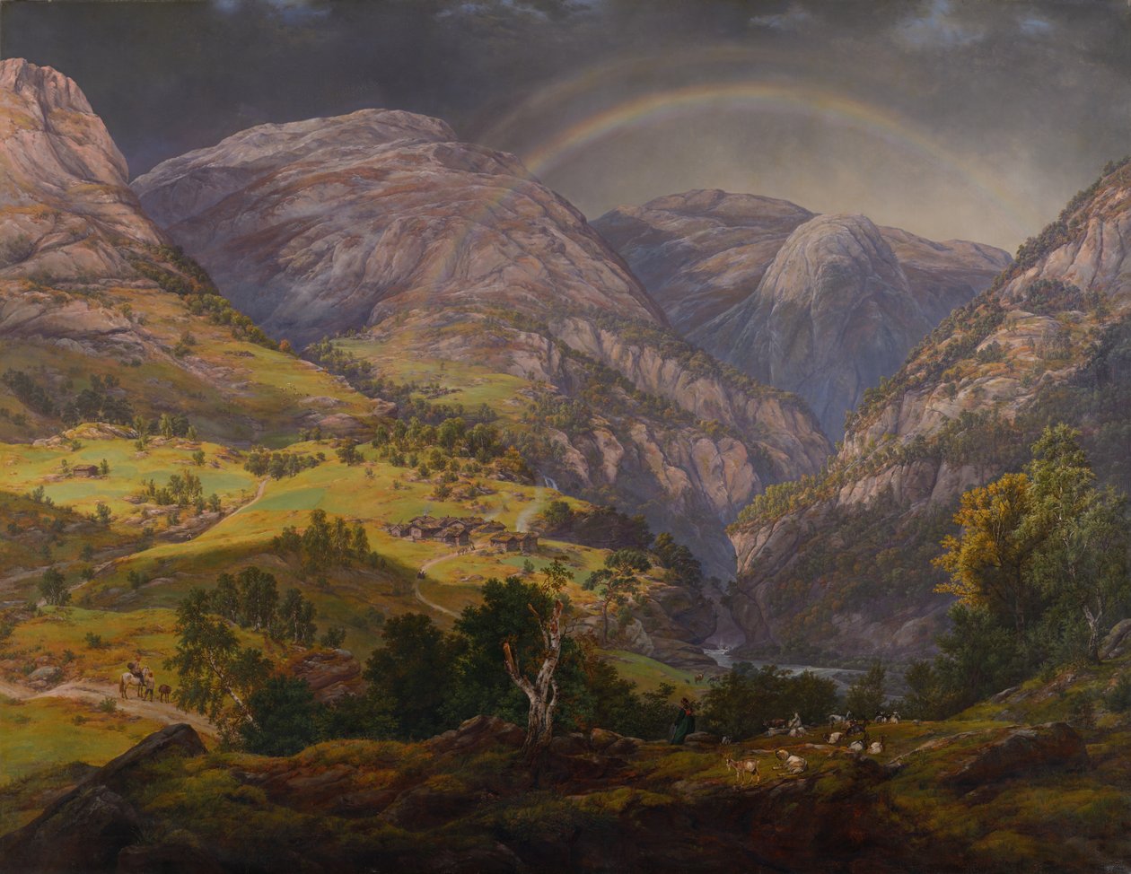 View from Stalheim Fra Stalheim  av Johan Christian Dahl