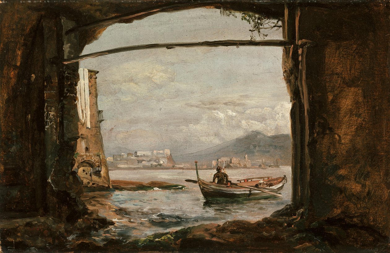 Utsikt från en grotta nära Posillipo av Johan Christian Dahl