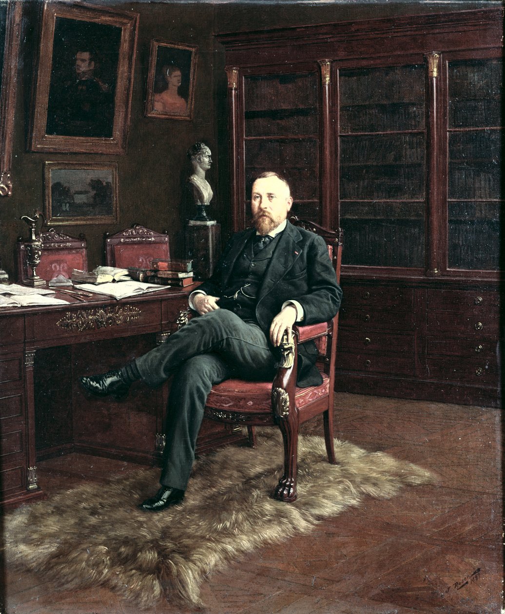 Porträtt av Paul Marmottan (1856-1932) i hans studie, 1899 av Georg Rosen