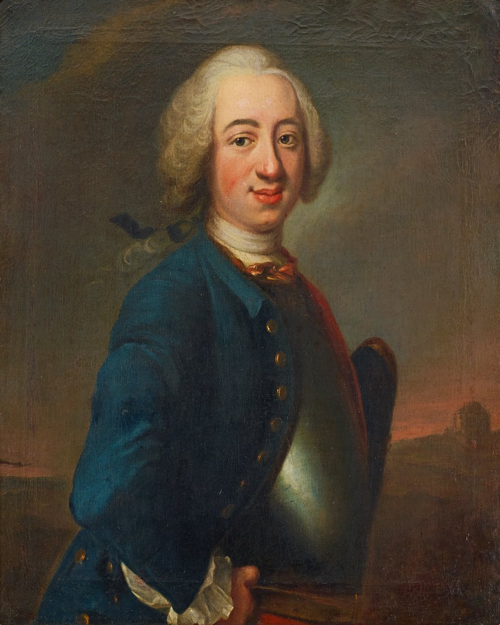 Johan Henrik Scheffel (1690‑1781). Porträtt av en ung officer av Johan Henrik Scheffel