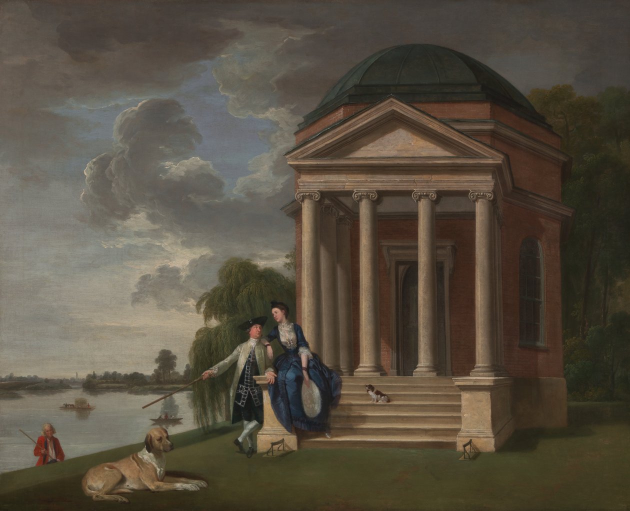 David Garrick och hans hustru av hans tempel till Shakespeare, Hampton av Johan Joseph Zoffany