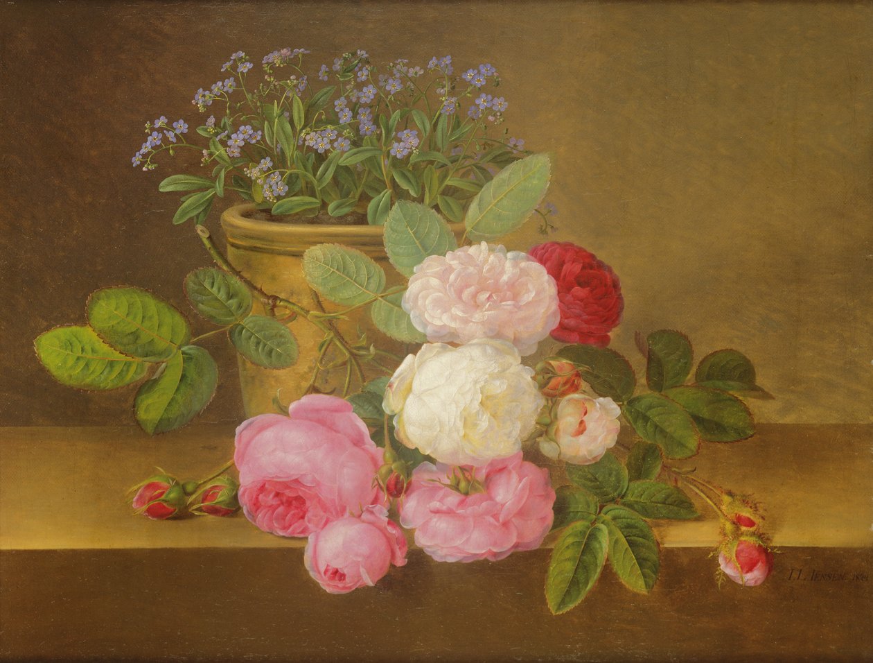 Stilleben med blommor av Johan Laurents Jensen