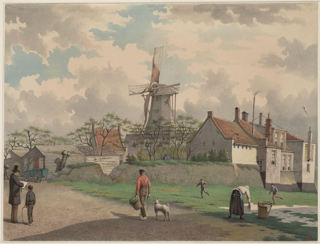 Former cocoa windmill De Goede Verwachting in Amsterdam av Johan Rieke