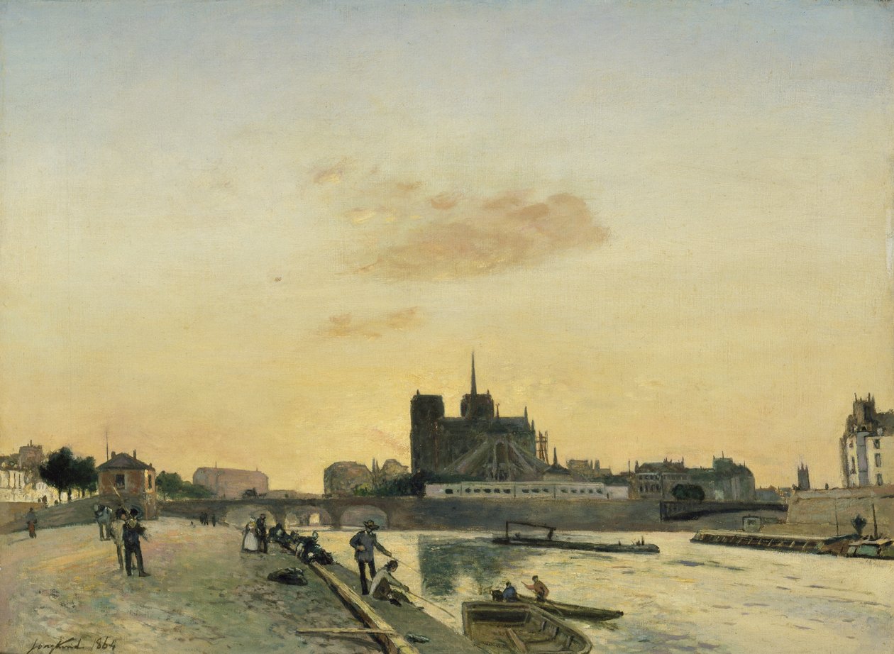 Utsikt över Notre Dame, Paris, 1864 av Johan Barthold Jongkind