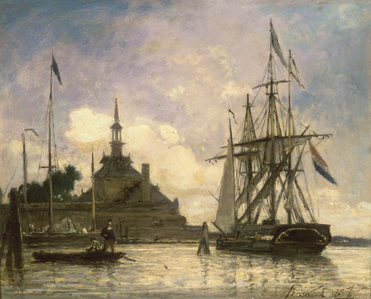 Rotterdams hamn av Johan Barthold Jongkind