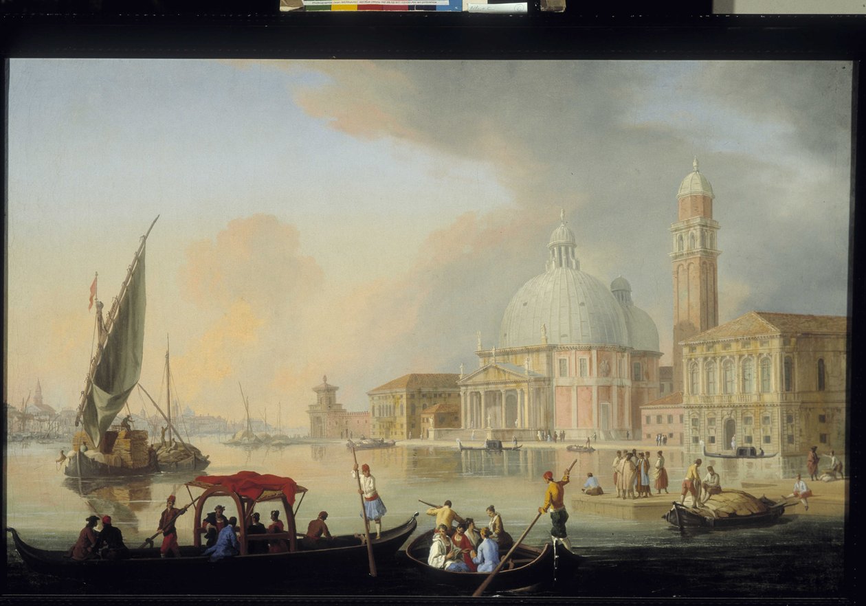 Utsikt över Venedig av Johan Richter (1665-1745). Flamsk och holländsk skola på 1700-talet.(olja på duk) av Johan Anton Richter