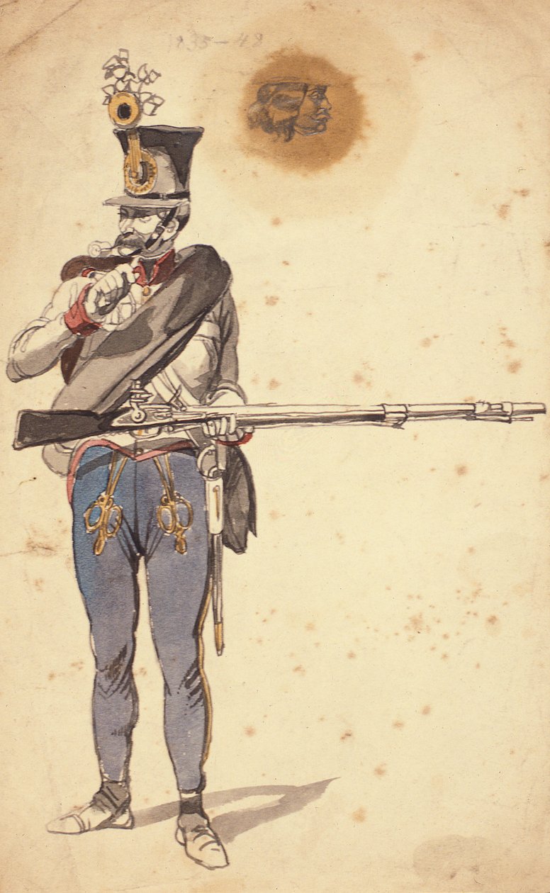 Privat soldat från det ungerska infanteriet, 1835-1849 av Johan Baptiste Heinefetter