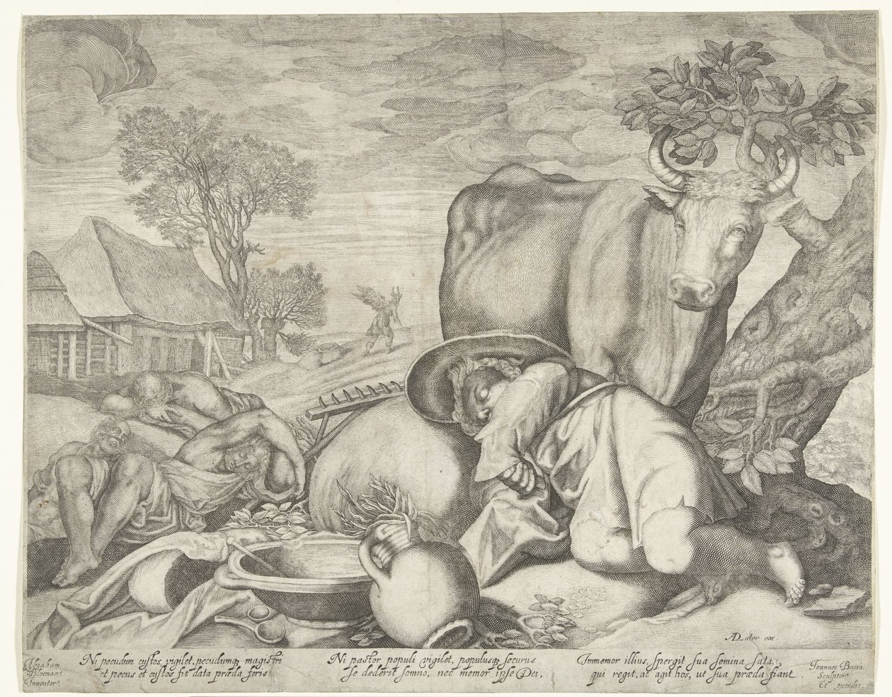 Såningsmannen och tjänarna sover medan Satan sår ogräs Liknelse om ogräset bland vetet av Johan Barra