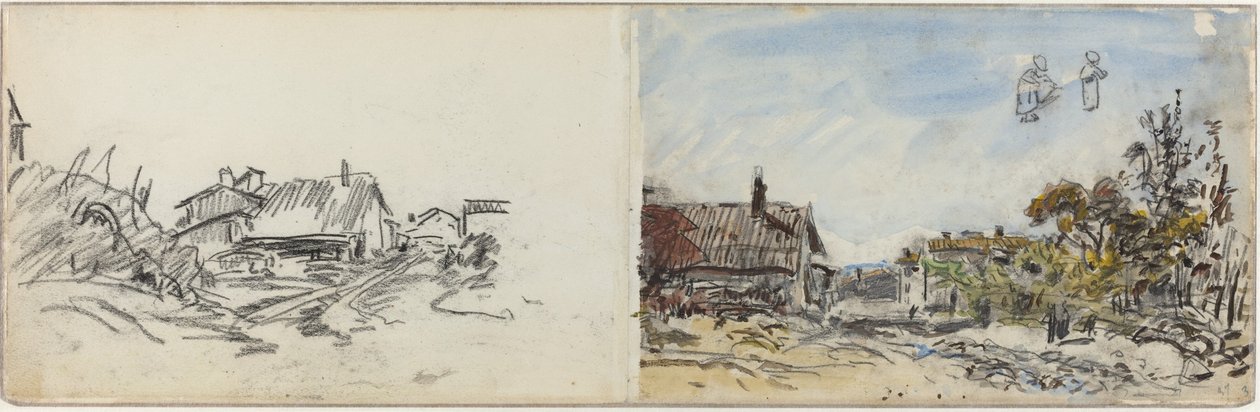 En by nära Brezins av Johan Barthold Jongkind