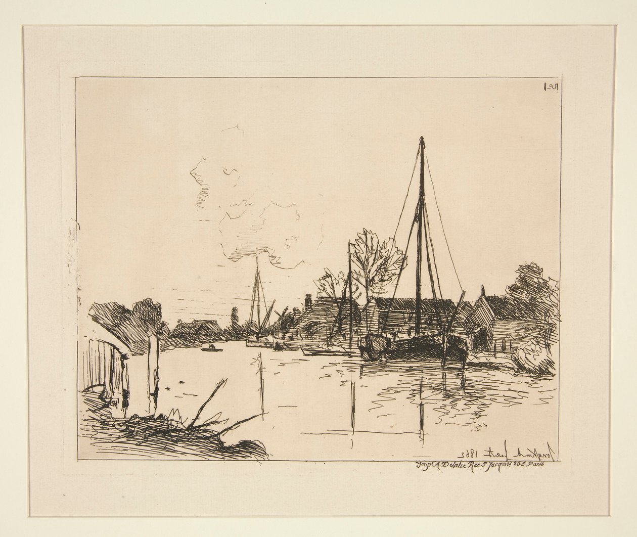 Le Canal (Kanalen) av Johan Barthold Jongkind