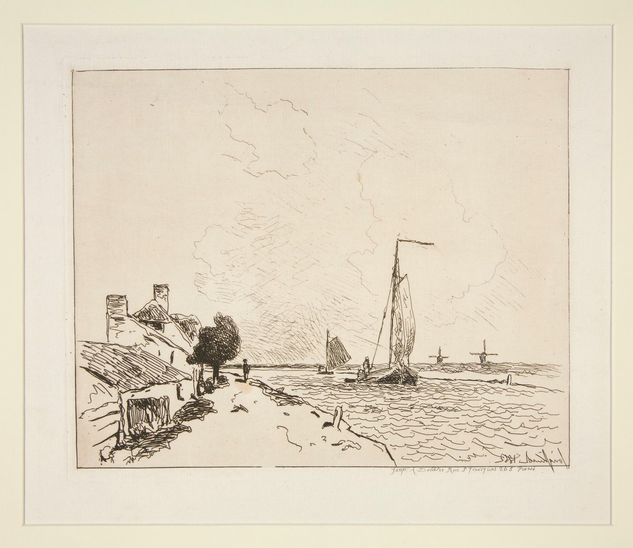 De två båtarna? segling (The Two Sailboats) av Johan Barthold Jongkind