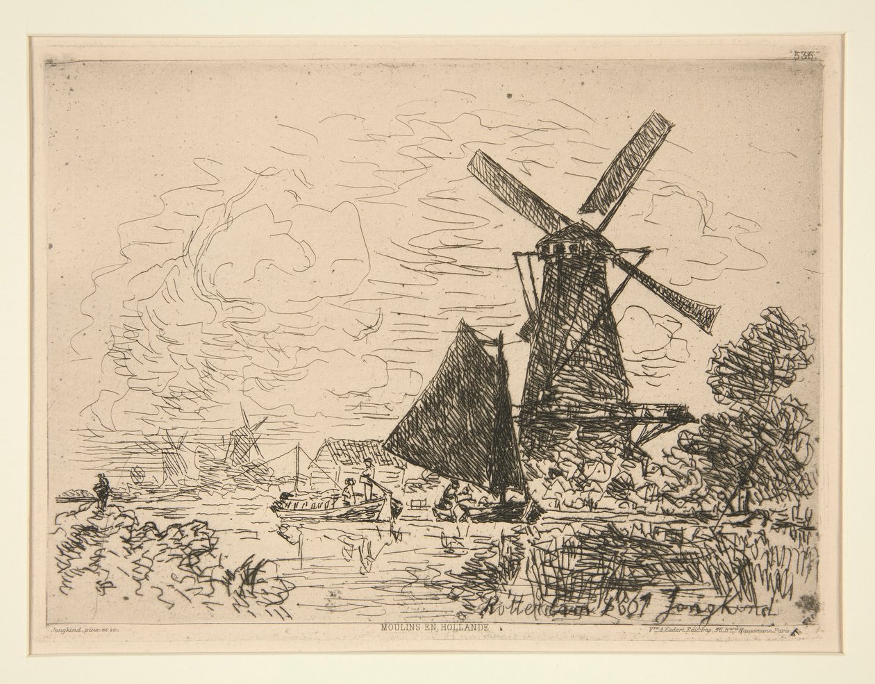 Mills in Holland (Mills in Holland) av Johan Barthold Jongkind