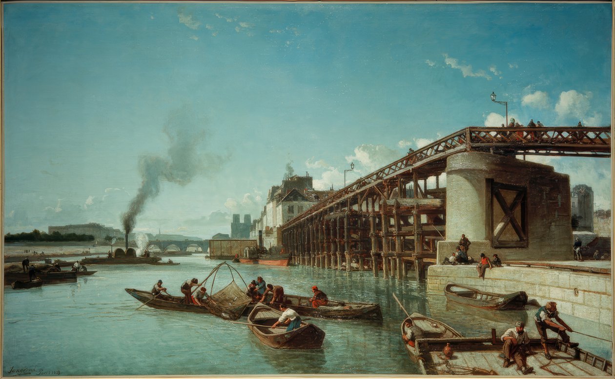 Paris, hamnbro på Seine (Le Pont de l