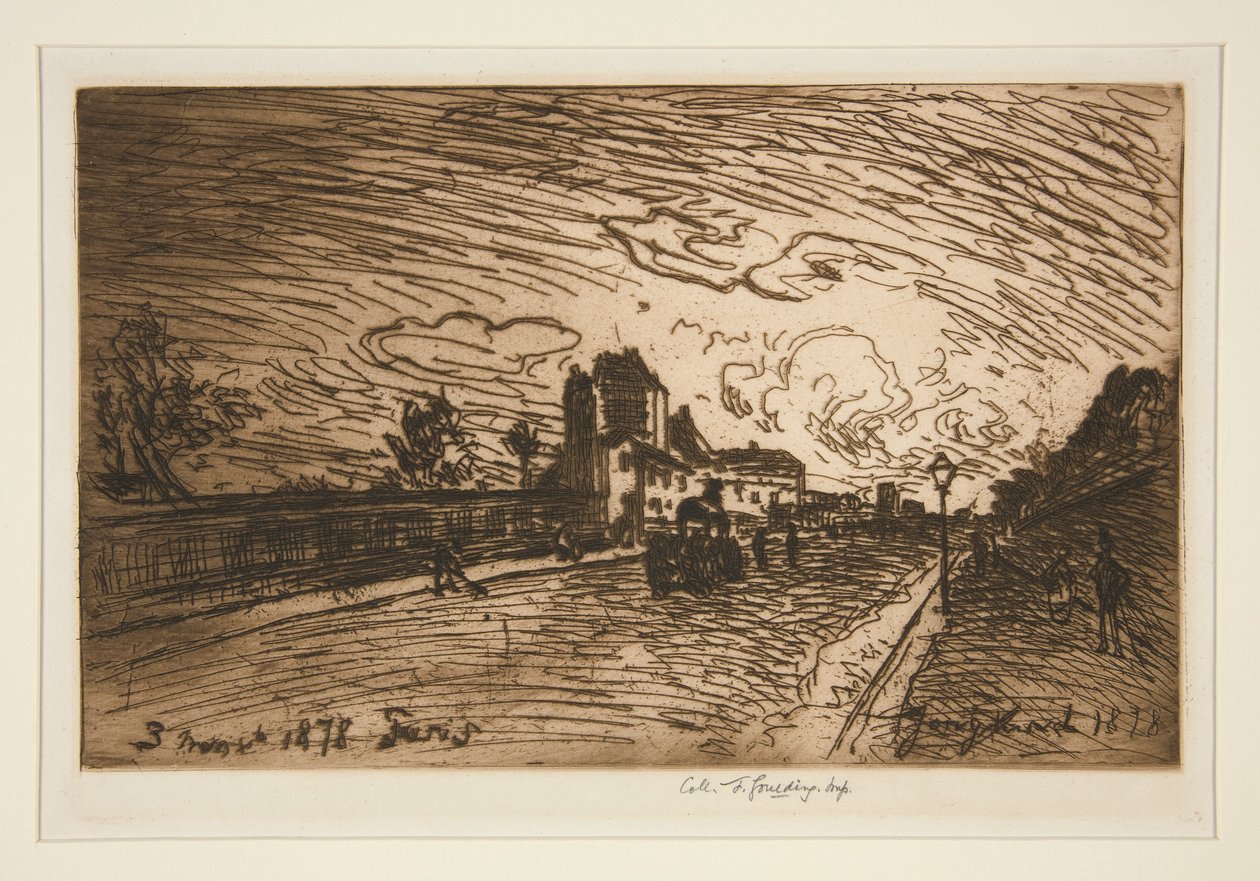 Avsluta från Cochin House (Faubourg Saint-Jacques) av Johan Barthold Jongkind