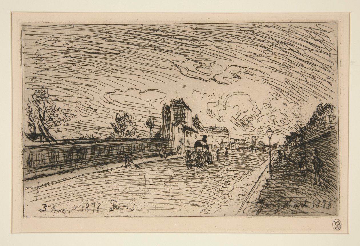 Avsluta från Cochin House (Faubourg Saint-Jacques) av Johan Barthold Jongkind