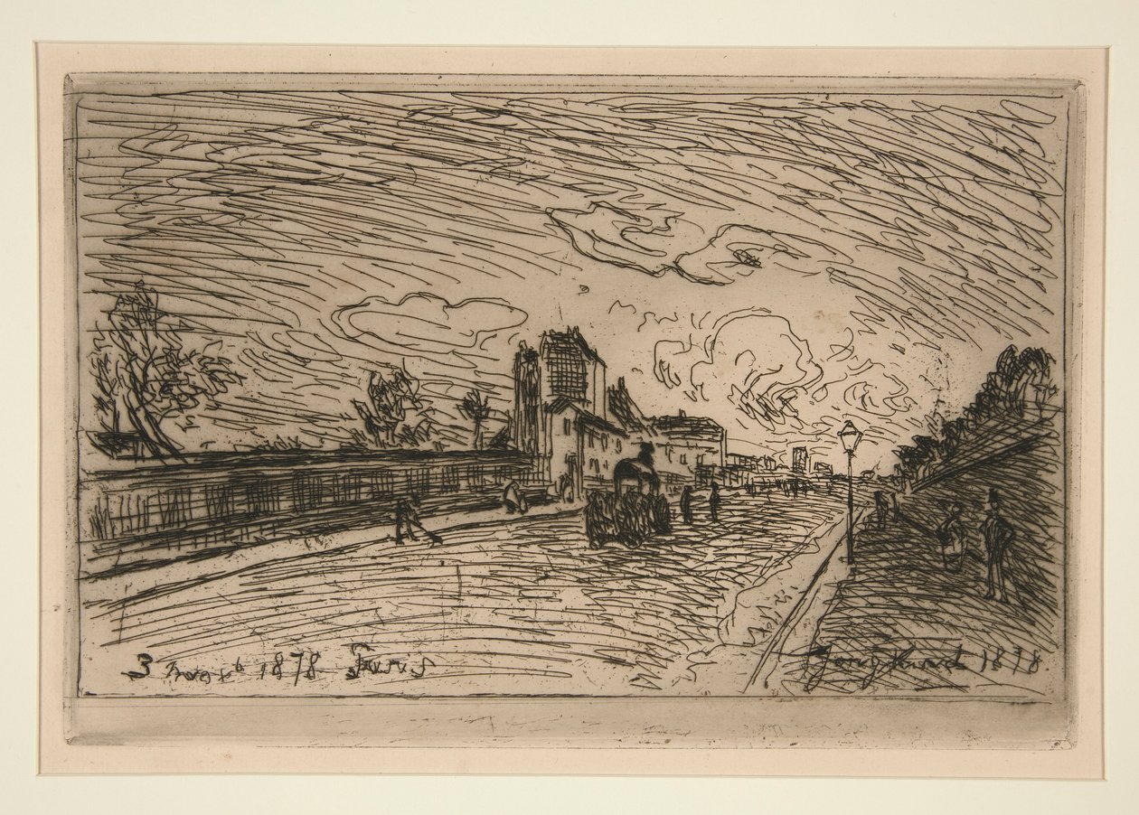 Avsluta från Cochin House (Faubourg Saint-Jacques) av Johan Barthold Jongkind