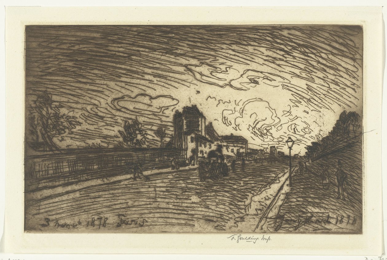 Utgång från Cochin Hospital (Faubourg Saint-Jacques, Paris) av Johan Barthold Jongkind