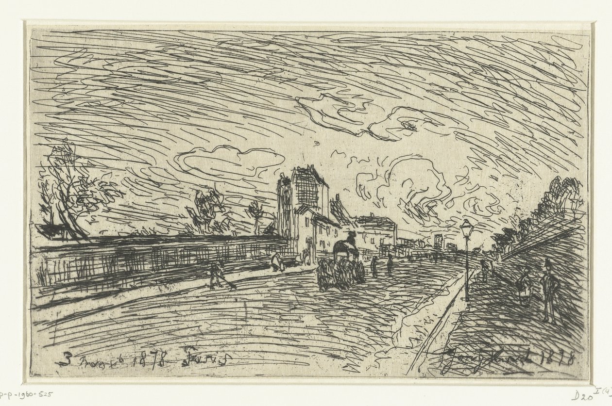 Cochin sjukhusutgång (Faubourg Saint-Jacques, Paris) av Johan Barthold Jongkind