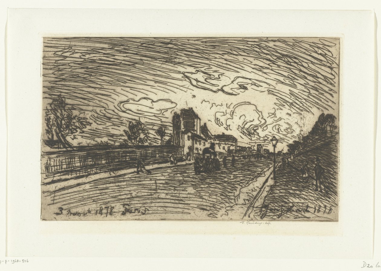 Utgång från Cochin Hospital (Faubourg Saint-Jacques, Paris) av Johan Barthold Jongkind