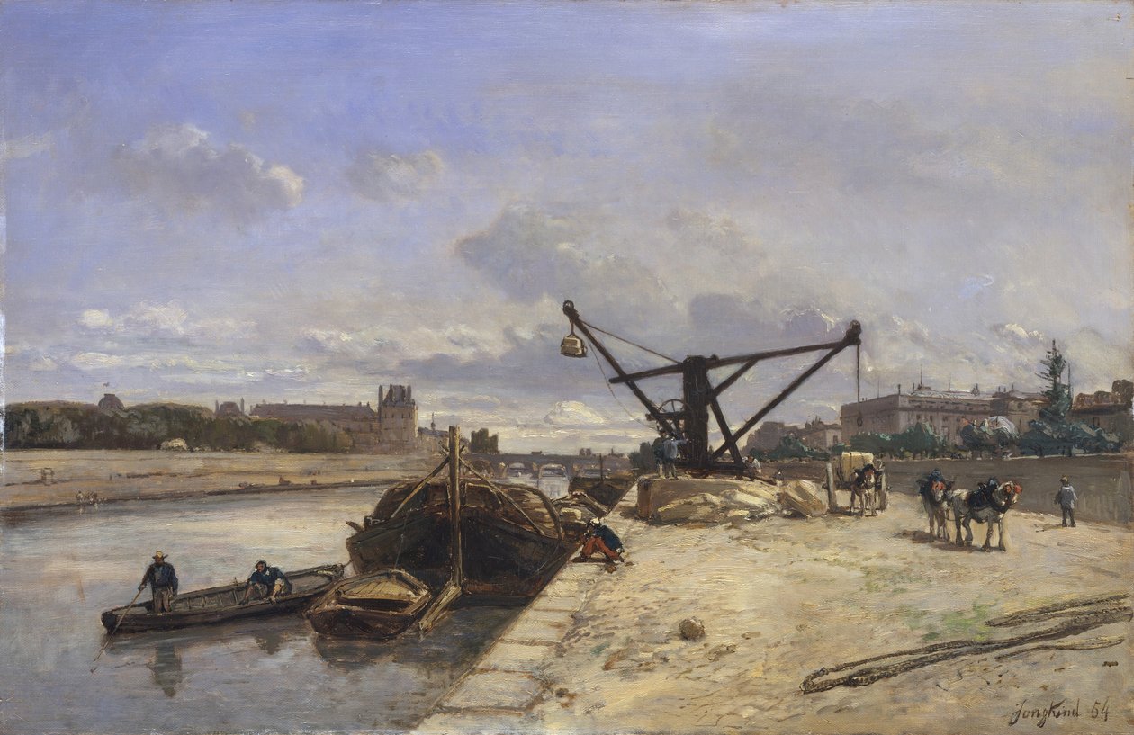 Utsikt från Quai dOrsay, 1854. av Johan Barthold Jongkind