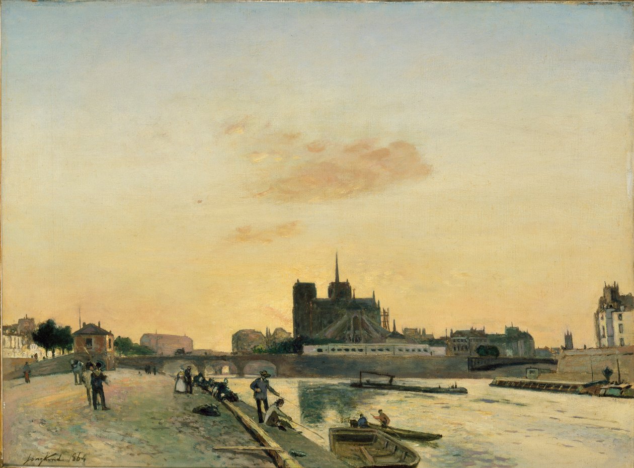 Utsikt över Notre-Dame, Paris, 1864 av Johan Barthold Jongkind