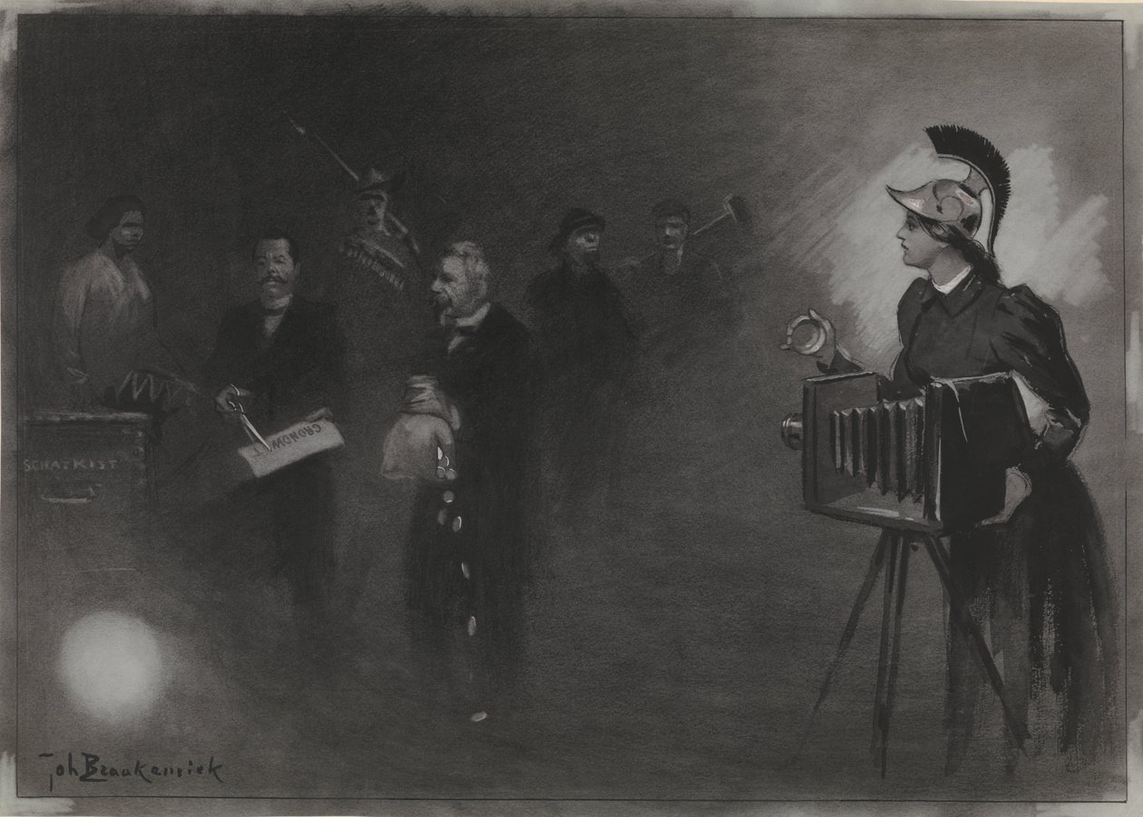 Design för illustration i De Amsterdammer: The Speech from the Throne, 24 sept. 1905 av Johan Braakensiek