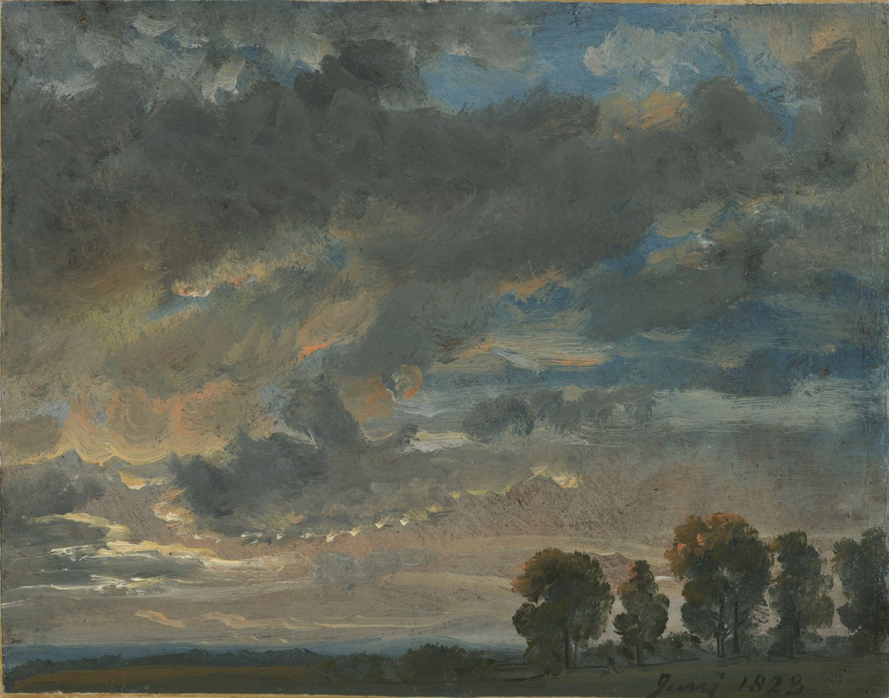 Moln på kvällen av Johan Christian Dahl