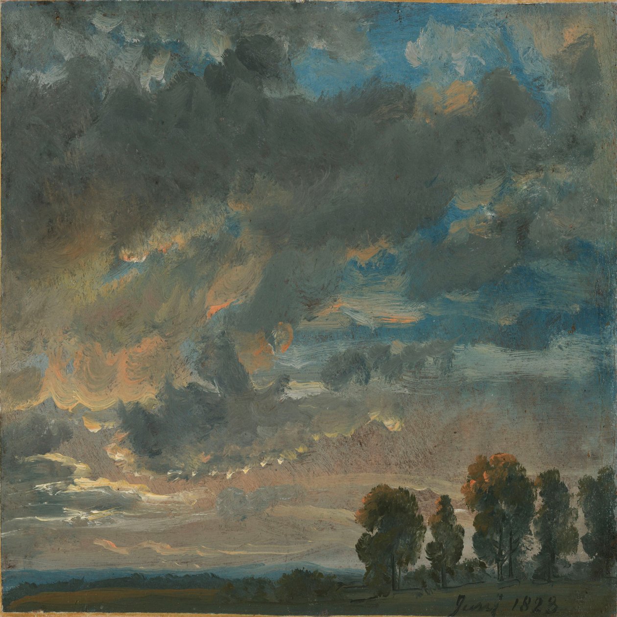 Moln på kvällen av Johan Christian Dahl