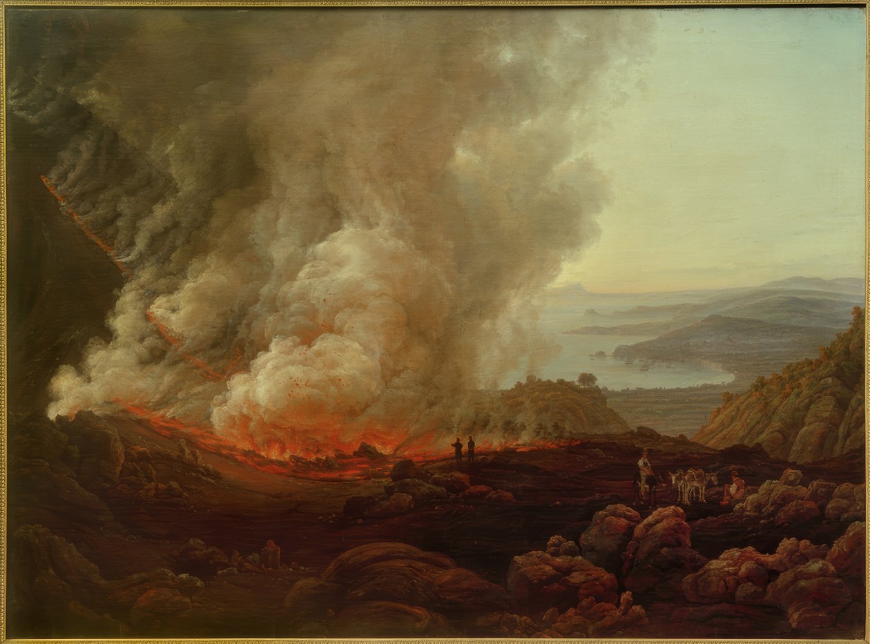 Vesuvius utbrott, december 1820 / målning v. J.Ch. Dahl av Johan Christian Dahl
