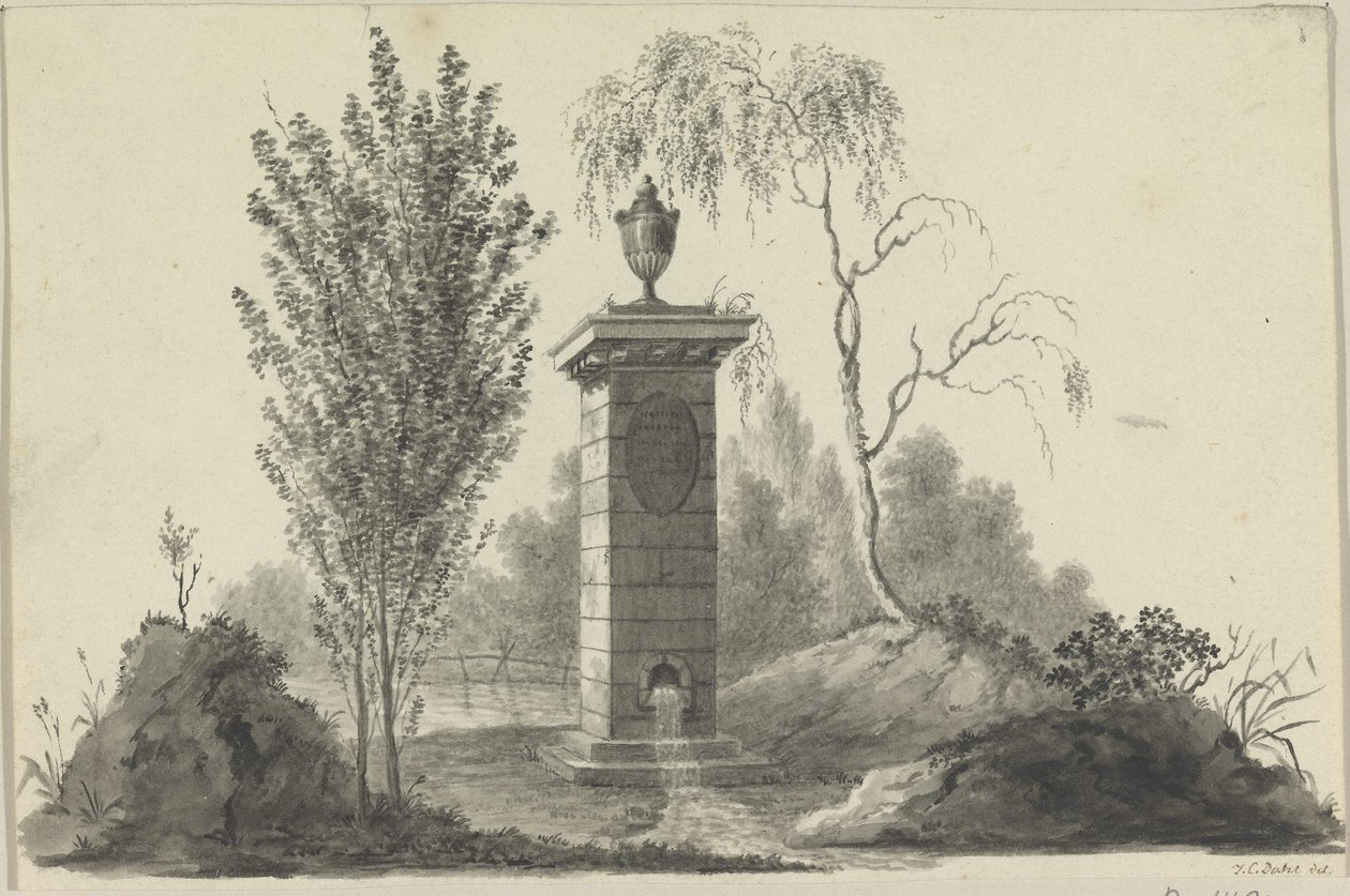 Fontänen med urnan av Johan Christian Dahl