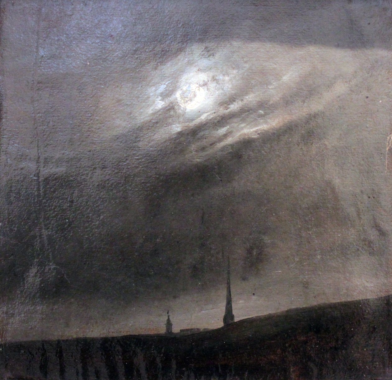 Tyska: Mondnacht über Dresden Månnatt över Dresden av Johan Christian Dahl