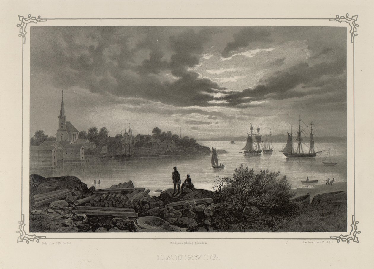 Illustration hämtad från boken Norge producerad i Drawings av Asbjørnsen, P.Chr. och utgiven av Chr. Tønsberg (nr, 1848) av Johan Christian Dahl