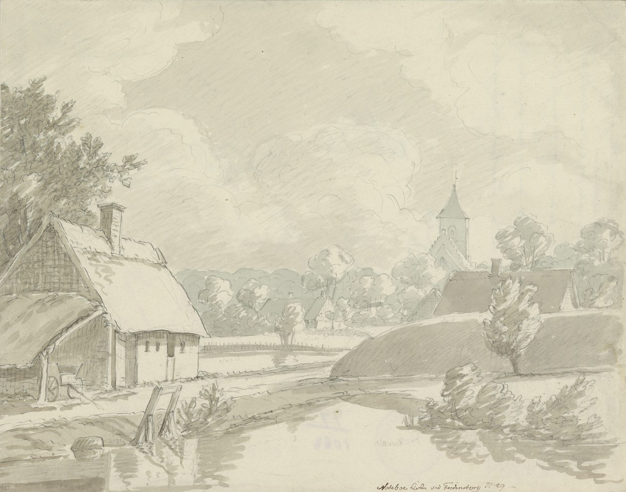 Nødebo kyrka vid Fredensborg av Johan Christian Dahl