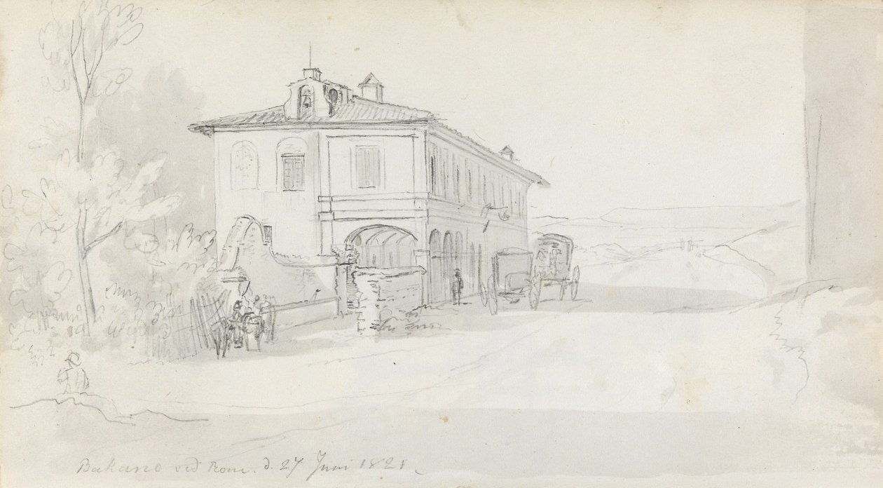 Busshållplatsen i Baccano av Johan Christian Dahl