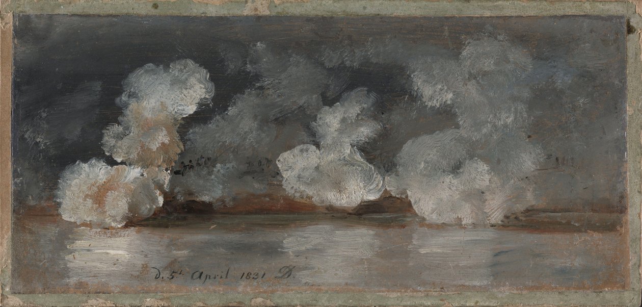 Rök från kanonskott av Johan Christian Dahl